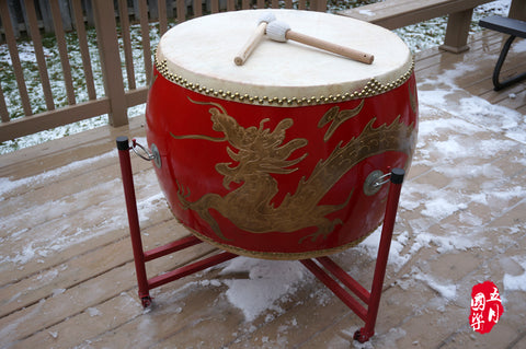 CHINESE SUPER LARGE FIGHTING DRUM -- 中國超大(24市寸)战鼓