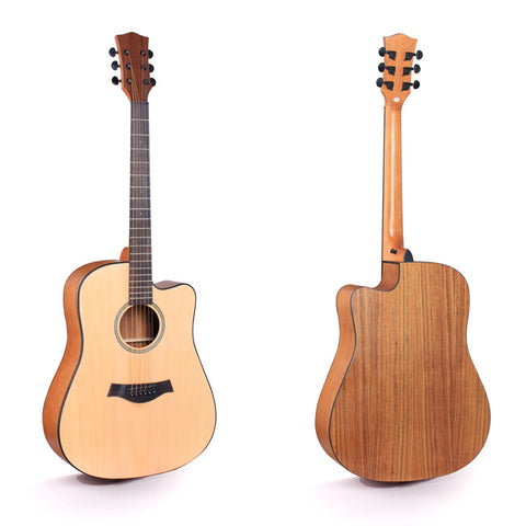 FULL SIZE TOP SOLID ACOUSTIC GUITAR WITH PICK UP