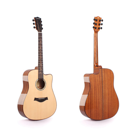 FULL SIZE SOLID WOOD ACOUSTIC GUITAR