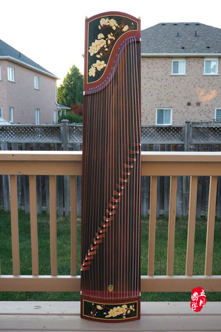 BUBINGA WOOD GUZHENG-- ‘MAGNOLIA LOOKING FOR SPRING'