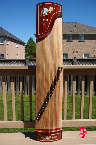 ONE FULL PIECE PAULOWNIA WOOD GUZHENG -- ‘PEONY'