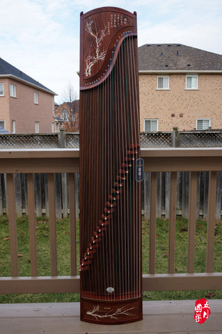 YELLOW SANDAL WOOD GUZHENG-- ‘ PLUM FLOWER FALLING '